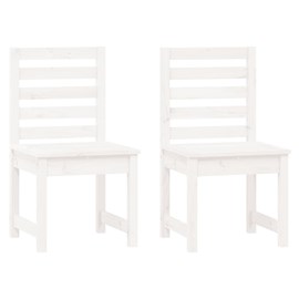 Maison exclusive - chaises de jardin lot de 2 blanc 50x48x91,5 cm bois massif pi