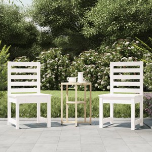 Maison exclusive - chaises de jardin lot de 2 blanc 50x48x91,5 cm bois massif pi