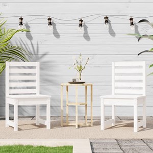 Maison exclusive - chaises de jardin lot de 2 blanc 50x48x91,5 cm bois massif pi