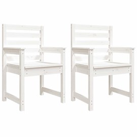 Maison exclusive - chaises de jardin lot de 2 blanc 60x48x91 cm bois massif de p