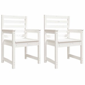 Maison exclusive - chaises de jardin lot de 2 blanc 60x48x91 cm bois massif de p