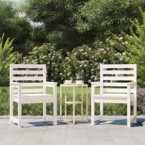 Maison exclusive - chaises de jardin lot de 2 blanc 60x48x91 cm bois massif de p