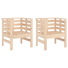 Maison exclusive - chaises de jardin lot de 2 61,5x53x71 cm bois de pin massif