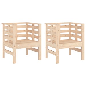 Maison exclusive - chaises de jardin lot de 2 61,5x53x71 cm bois de pin massif