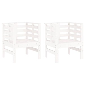 Maison exclusive - chaises de jardin lot de 2 blanc 61,5x53x71 cm bois pin massi
