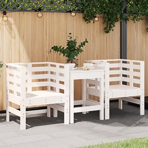 Maison exclusive - chaises de jardin lot de 2 blanc 61,5x53x71 cm bois pin massi