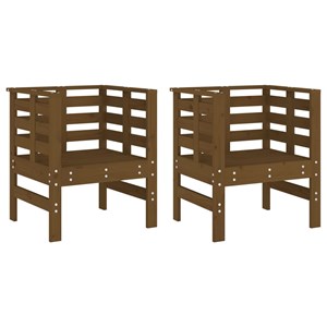 Maison exclusive - chaises de jardin lot de 2 marron miel 61,5x53x71 cm pin mass