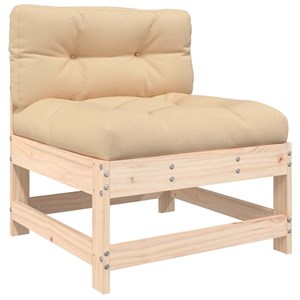 Maison exclusive - salon de jardin 3 pcs avec coussins bois massif