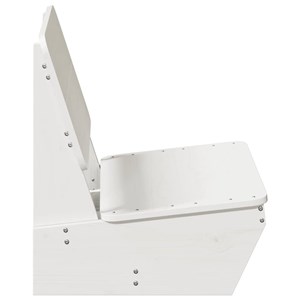 Maison exclusive - chaise de jardin blanc 60x64x70,5 cm bois de pin massif