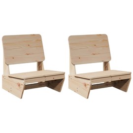 Maison exclusive - chaises de jardin lot de 2 60x64x70,5 cm bois massif de pin
