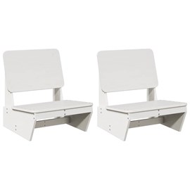 Maison exclusive - chaises de jardin lot de 2 blanc 60x64x70,5 cm bois massif pi