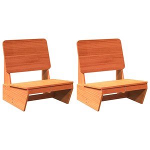 Maison exclusive - chaises de jardin lot de 2 cire marron 60x64x70,5 cm