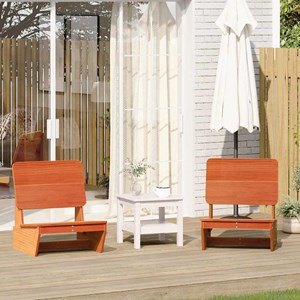 Maison exclusive - chaises de jardin lot de 2 cire marron 60x64x70,5 cm