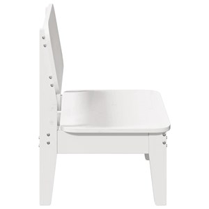 Maison exclusive - chaise de jardin blanc 60x52,5x72 cm bois de pin massif