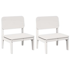 Maison exclusive - chaises de jardin lot de 2 blanc 60x52,5x72 cm bois massif pi