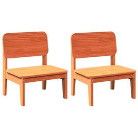 Maison exclusive - chaises de jardin lot de 2 cire marron 60x52,5x72 cm