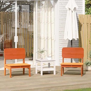 Maison exclusive - chaises de jardin lot de 2 cire marron 60x52,5x72 cm