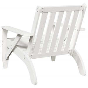 Maison exclusive - chaise de jardin adirondack blanc 75x77x77cm bois massif de p