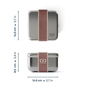 Lunch box en métal 1 l rose moka