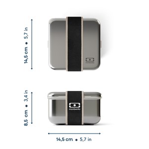 Lunch box en métal 1 l noir onyx