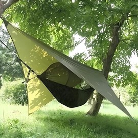 Tarp hamac géant vert armé