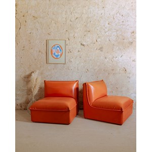 Paire de chauffeuses orange n°86
