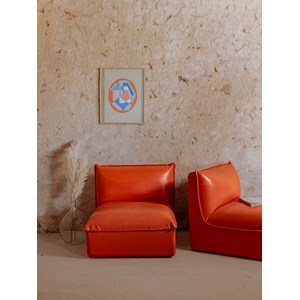 Paire de chauffeuses orange n°86