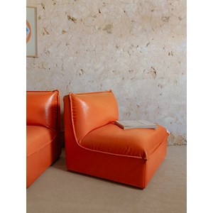 Paire de chauffeuses orange n°86