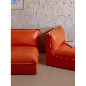 Paire de chauffeuses orange n°86