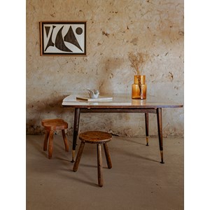 Table à manger à système en formica n°1137