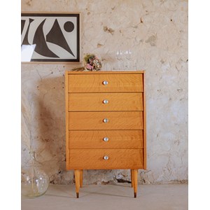 Chiffonnier en placage chêne n°80