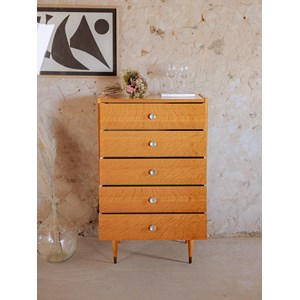 Chiffonnier en placage chêne n°80