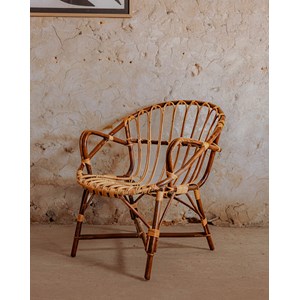 Ernest, le fauteuil en rotin foncé n°861