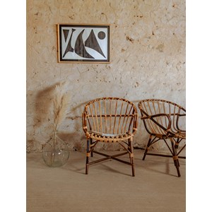 Ernest, le fauteuil en rotin foncé n°861