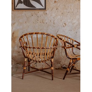 Ernest, le fauteuil en rotin foncé n°861