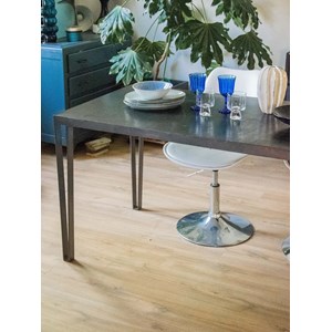 Table à manger industrielle en acier n°1129