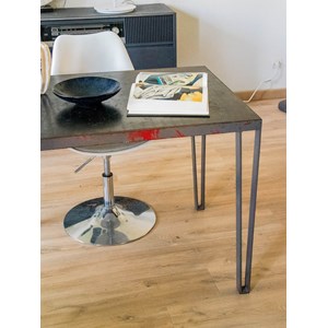 Table à manger industrielle en acier n°1129