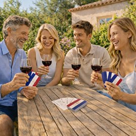 Jeu de cartes wine me – version france, 54 cartes + carte qr