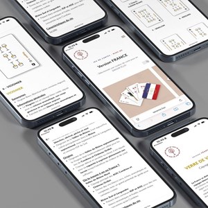 Jeu de cartes wine me – version france, 54 cartes + carte qr