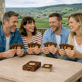 Jeu de cartes wine me – version bourgogne, 54 cartes + carte qr