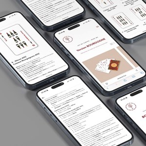 Jeu de cartes wine me – version bourgogne, 54 cartes + carte qr