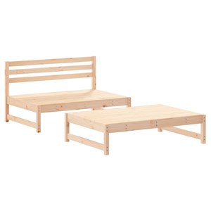 Maison exclusive - salon de jardin 2 pcs avec coussins bois massif