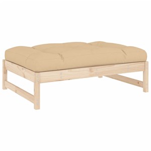 Maison exclusive - salon de jardin 2 pcs avec coussins bois massif
