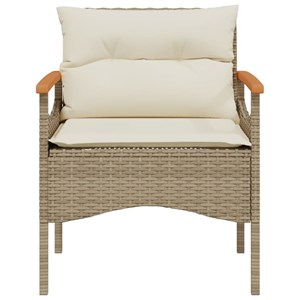 Maison exclusive - salon de jardin avec coussins 3 pcs beige résine tressée