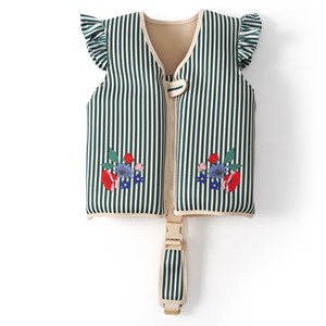 Gilet de natation enfant - rayures vertes