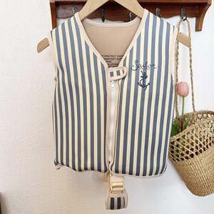Gilet de natation enfant - rayures bleues