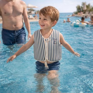 Gilet de natation enfant - rayures bleues