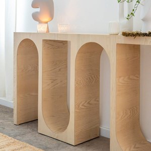 Console en chêne massif clair octave