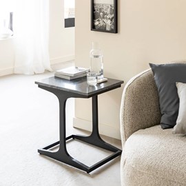 Bout canapé marbre métal