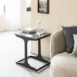 Bout canapé marbre métal